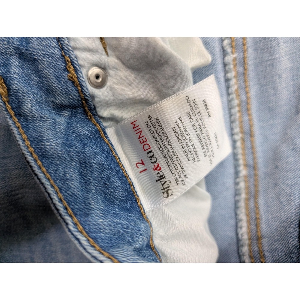 Style&co. Jeans Womens 12 Blue Boyfriend Relaxed Stretch Denim 29‎ Inseam - Picture 2 of 10